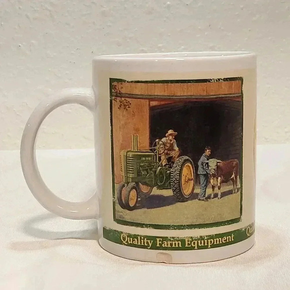 John Deere 2005 Collector Series Coffee Mug Father/Son Tractor Puppy Equipment - Picture 2 of 6
